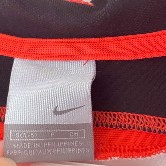 Y2K Red Orange Zip Up Hoodie S Swoosh Retro Track Stripe Hooded Sweatshirt 2000s - Picture 4 of 10